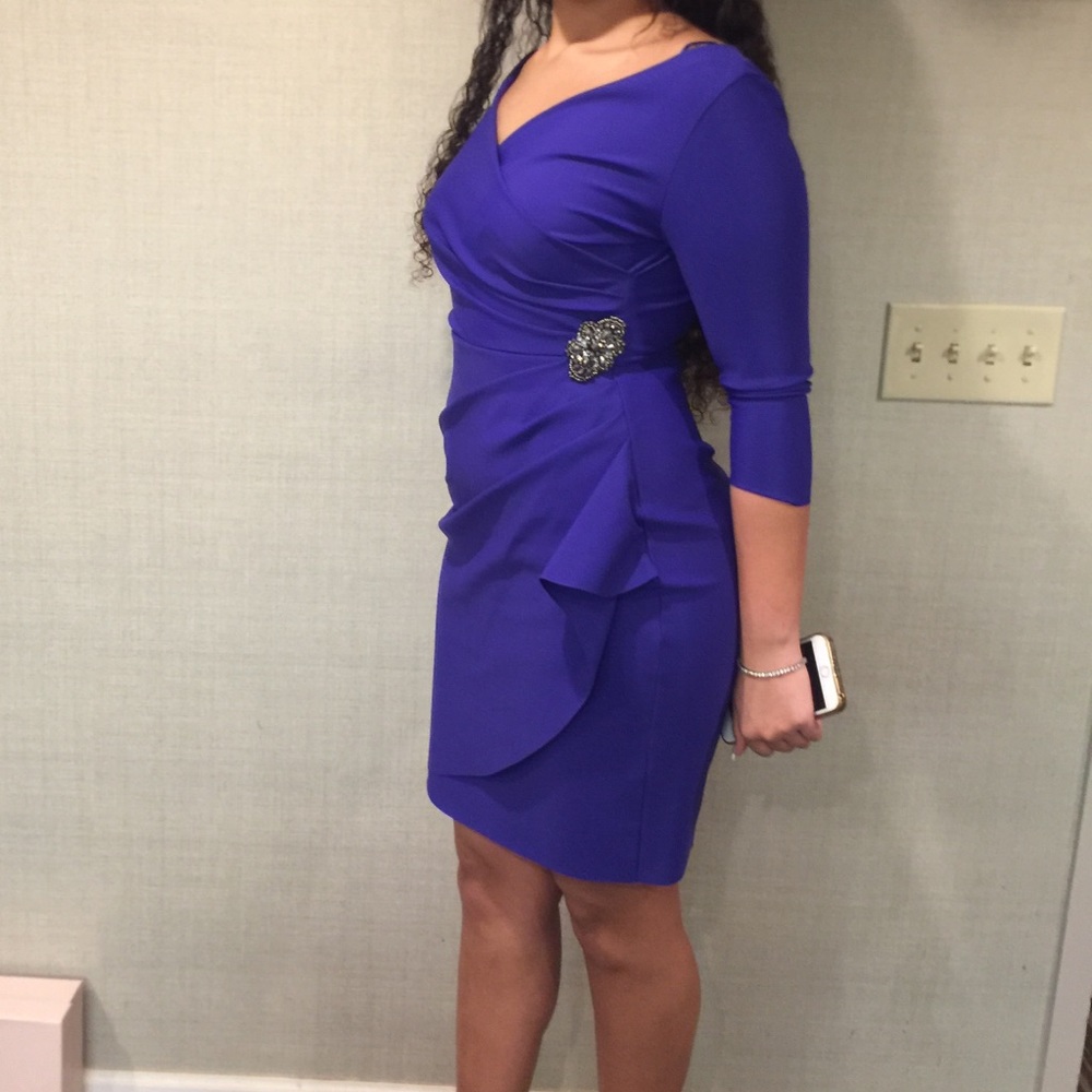 Royal blue cocktail dress